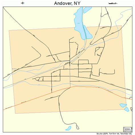 Andover New York Street Map 3602143