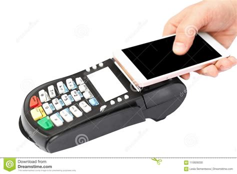 Nfc Payment Concept Unrecognizable Person Uses Contactless Payment