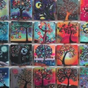 Funky Trees Tree Art Designs Mosaic Tile Pieces Ceramic Mosaic Tiles