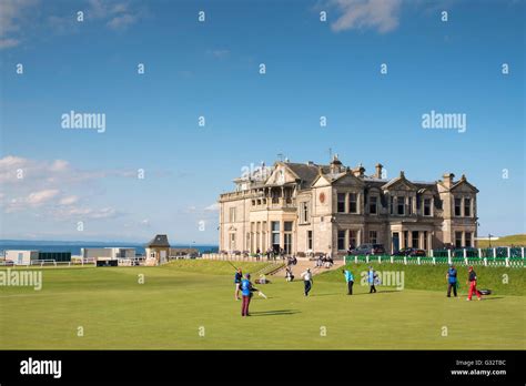 The Royal And Ancient Clubhouse Beside 18th Green On Old Course At St