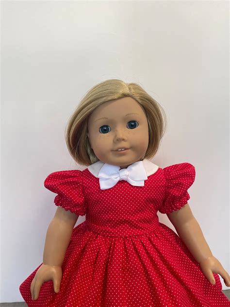 18 Doll Dress Red Dress Made To Fit American Girls Dolls Etsy