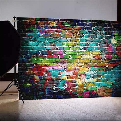 7x5ft Studio Photo Video Photography Backdrops Colorful Brick Wall