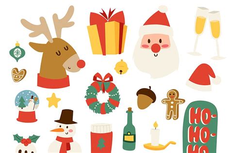 Christmas Icons Vector Symbols Pre Designed Illustrator Graphics