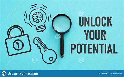 Unlock Your Potential Is Shown Using The Text And Picture Of Key Stock