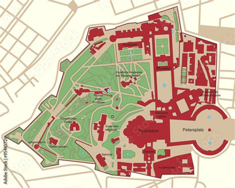 Karte Vatikanstadt Mit Umgebung Stock Image And Royalty Free
