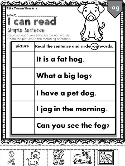 Simple Cvc Words Sentences I Can Read Simple Sentences That Kids Can