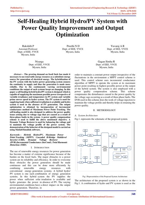 (PDF) Self-Healing Hybrid Hydro/PV System with Power ...