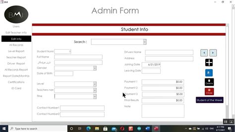 Ms Access Students Database Management System For Institutes School