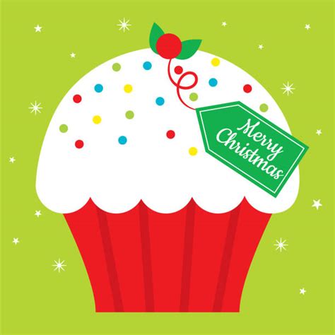 Christmas Cupcake Background Illustrations Royalty Free Vector
