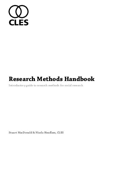 (PDF) Research Methods Handbook Introductory guide to research methods ...