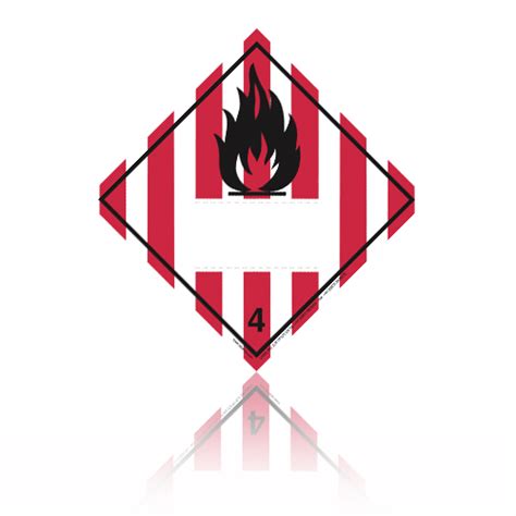 Class 4 1 Flammable Solid Hazard Warning Placard W Panel Labeline