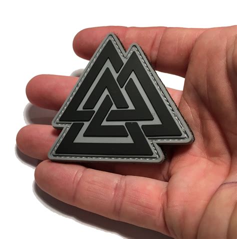 The Viking Odin Symbol Valknut Unicursal 3x3 Valhalla Pvc Morale Patch