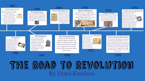 Road To Revolution Timeline By Divya Konduru On Prezi