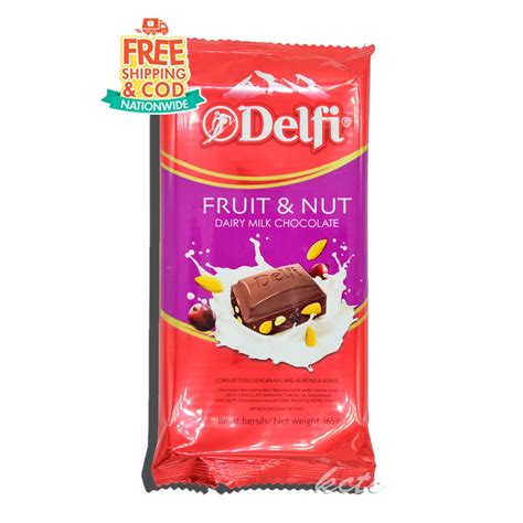 DELFI Dairy Milk Chocolate Fruit & Nut 165G | Shopee Philippines