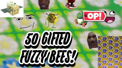 Using 50 Ted Fuzzy Bees Roblox Bee Swarm Simulator Youtube
