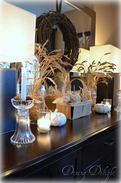 Dining Delight Thanksgiving Decor On The Sideboard Thanksgiving Table