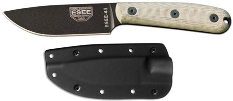 Esee Knives Esee 4hm K Black Drop Point Traditional Micarta Handle