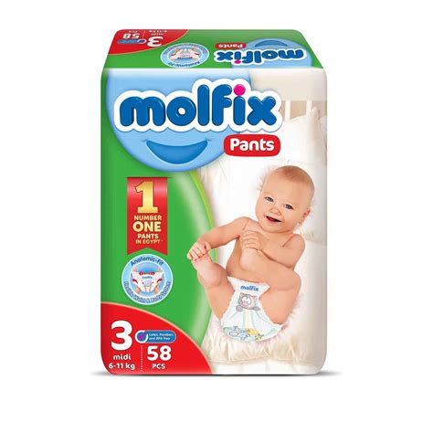 Buy Molfix Baby Pants Diapers 3 Midi 6 11 Kg 58 Diapers Online