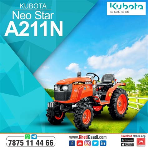 Kubota Neo Star A211n 4wd Kubota New Tractor Kubota Tractors