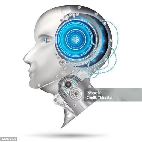 Intelligence Artificielle Dans La Tête Humanoïde Lia Avec Le Cerveau Numérique Apprend À Traiter