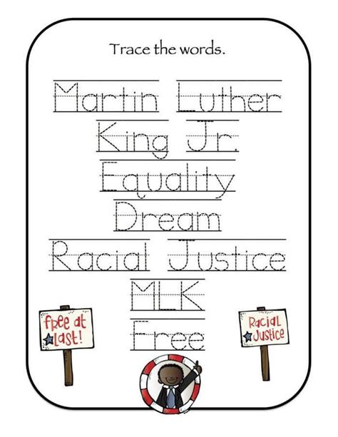 Martin Luther King Jr Worksheets Kindergarten Reading Zac Sheet
