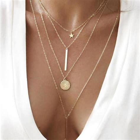 Boho Style Necklaces For Women Gold Necklaces Boho Beach Hut