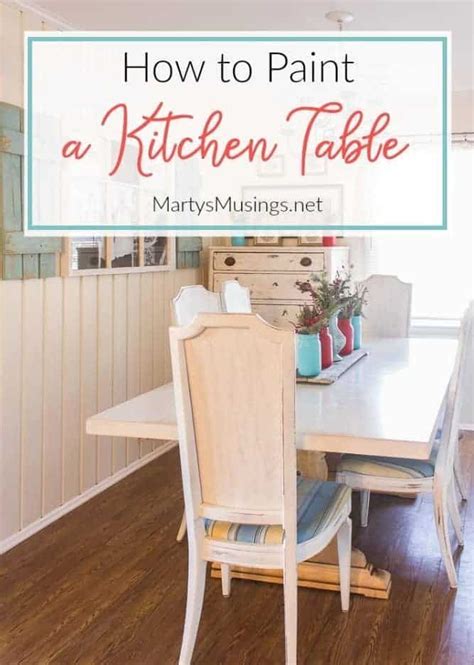 Laura's table (painted with latex) is very hard to clean and leaves wipe marks each time she wipes it down. How to Paint a Kitchen Table: Farmhouse DIY | Painted ...