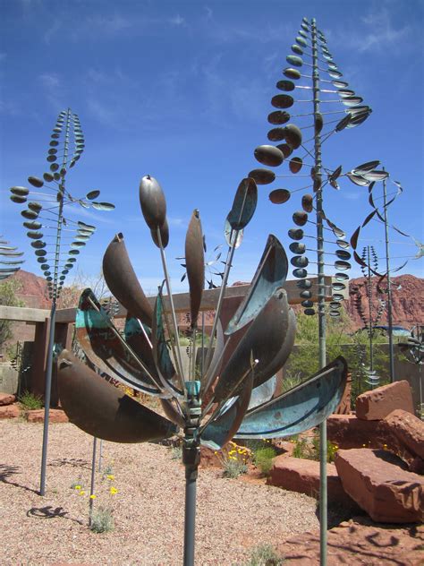 Wind Sculptures By Lyman Whitaker At Coyote Gulch Art Village Kayenta