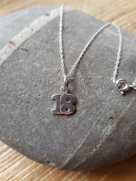 18th Birthday Sterling Silver Necklace 18th Necklace 18th Etsy Ireland