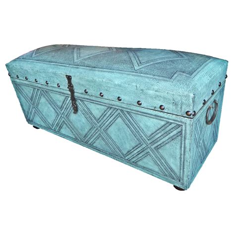 Great news!!!you're in the right place for bedroom bench. Trunk Bench, Diamond, Turquoise - New World Trading