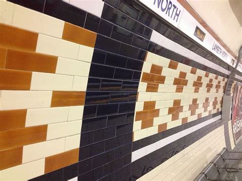 London Underground Tiling Design At Lambeth North Bakerloo Line