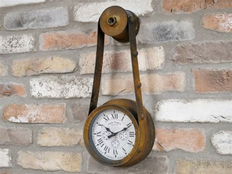 Industrial Style Rust Finish Wall Clock Etsy