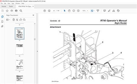 Ditch Witch Rt45 Tractor Operators Manual 053 1982 Pdf Download