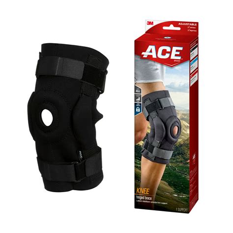 Ace Brand Hinged Knee Brace Black One Size Fits Most