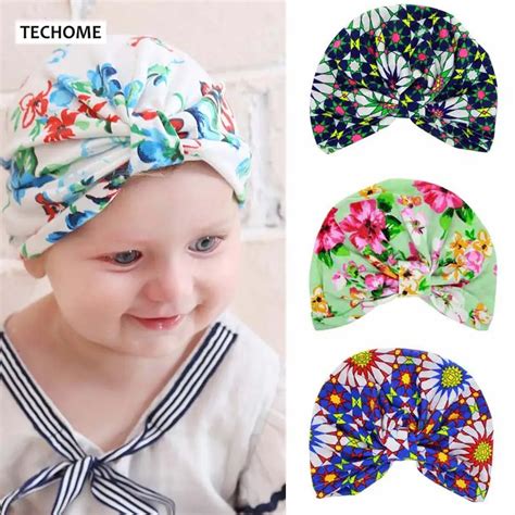 Cotton Baby Girl Hat Printed Baby Hat Toddler Elasticity Beanie Caps