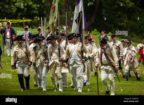 Lancaster Pennsylvania Revolutionary War Reenactors Gather At An