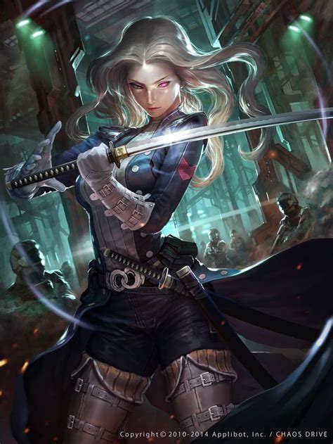Future Women Swordsman By Atomiiii Female Characters Fantasy Girl