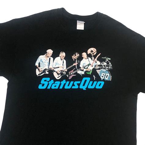 Retro Status Quo Quid Pro Quo 2010 European Tour T Shirt Size Etsy