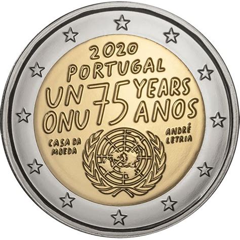 2 Euro Coin 75 Years United Nations Portugal 2020