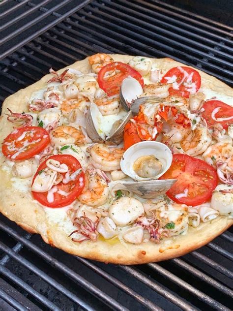 Seafood Pizza On The Grill Proud Italian Cook