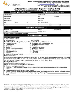 Fillable Online Jardiance Prior Authorization Request Form (Page 1 of 2