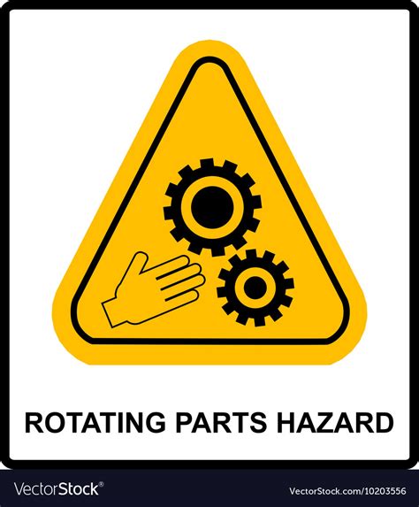 Rotating Parts Hazard Sign Royalty Free Vector Image