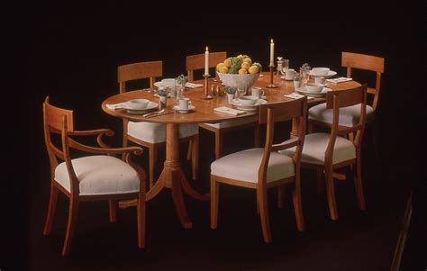 Joshs Extending Pedestal Table With Sophias Chairs