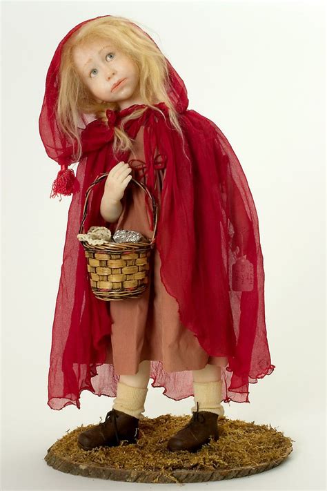 Red Riding Hood Polymer Clay One Of A Kind Art Doll By Odile Segui Red Riding Hood Ooak Art
