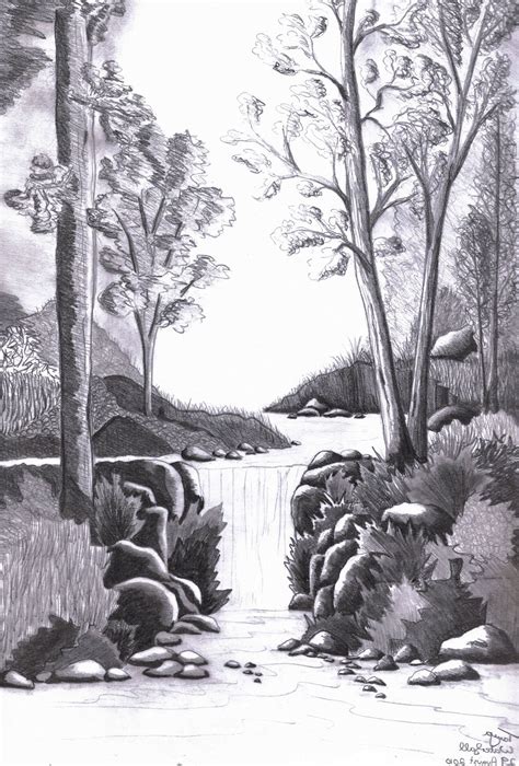 Simple Waterfall Pencil Drawing Come Join And Follow Us To Learn How