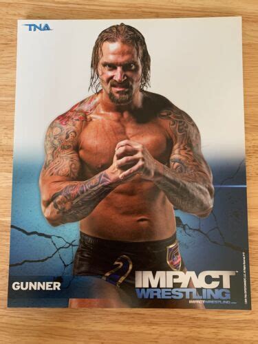 Gunner Official 2011 Tna Impact Wrestling 8x10 Promo Photo Aew Wwe