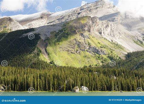 Mountains Maligne Lake Banff National Park West Canada British Columbia