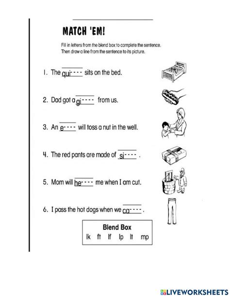 Phonics Test Interactive Worksheet For 1st And 2nd