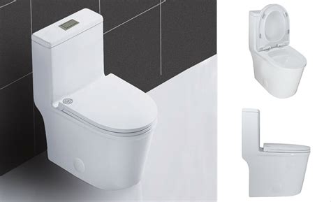Bathroom Fixtures Winzo Wz5022 Dual Flush Elongated One Piece Toilet