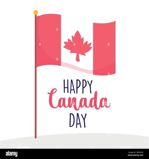 Canadian Flag Design Happy Canada Day Holiday And National Theme